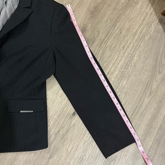 Tahari ASL Stripe Blazer Jacket Black Women's 14 Stretch Office Career - Picture 10 of 16
